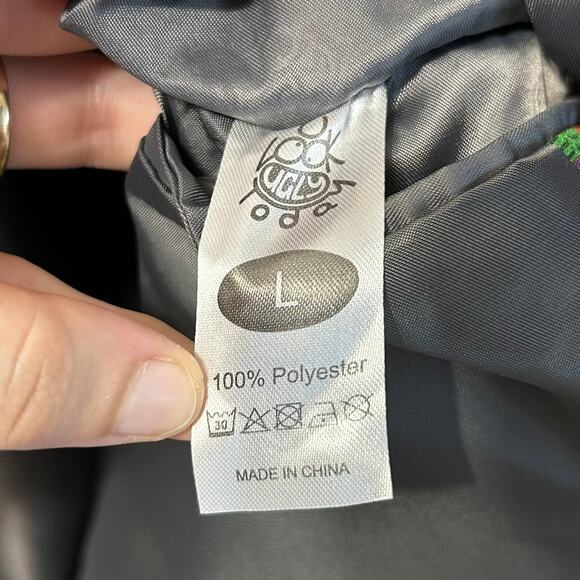 You Look Ugly Today Marvel Mini Figures Holiday Suit Mens Sz L Red Fun Christmas - Picture 6 of 7